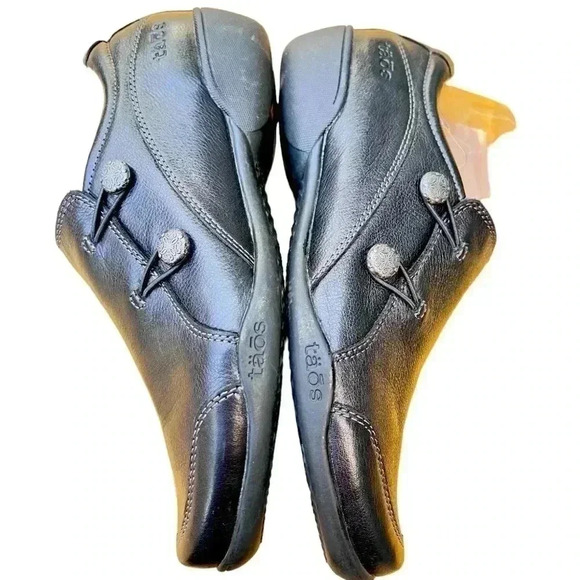 Taos Women’s Encore Flats Size 9 Black Genuine Leather Preowned Great Condition - Picture 7 of 11